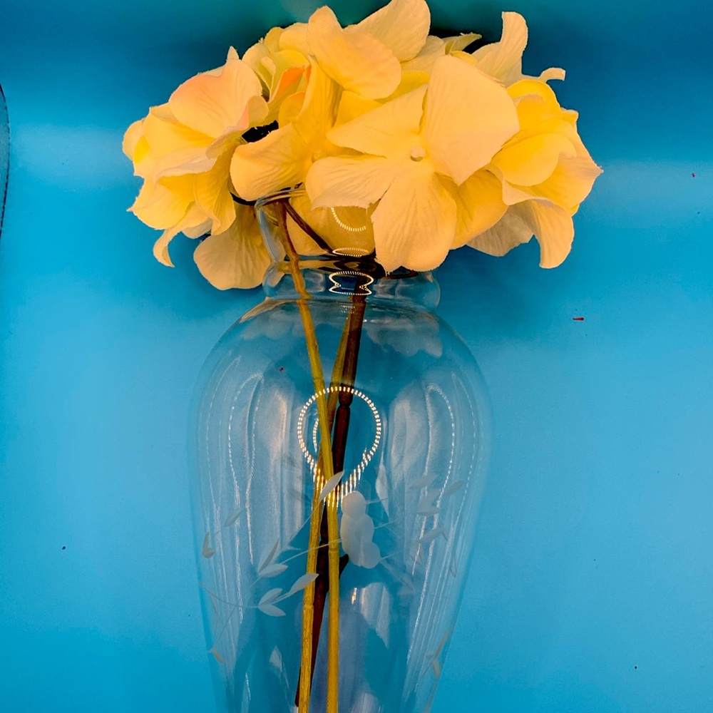 PRINCESS HOUSE HANDBLOWN AND HAND CUT VASE WITH  HERITAGE PATTERN ORIGINAL BOX.